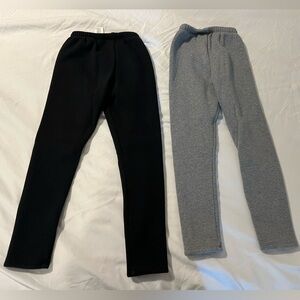 Cat & Jack Fleece Lined Leggings - Black and Gray - 5T